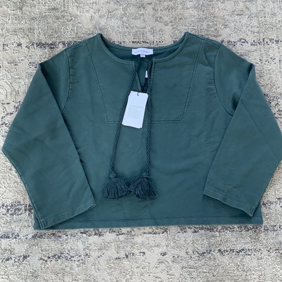 Something Navy Tassel Sweatshirt - Picture 2 of 5